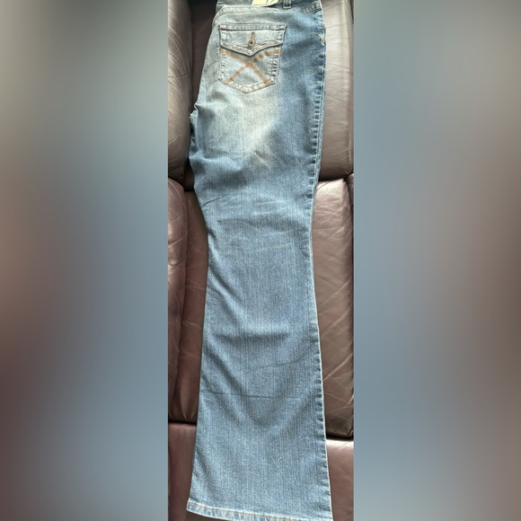 Very Big Women’s Jeans Size 19 Stretchy Stone washed skinny flare fit on zipper - Picture 10 of 12